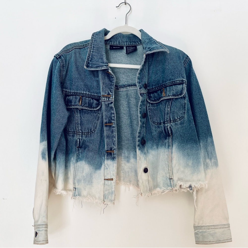 Distressed jean jacket